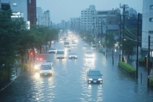 どこまで車が水没したら水没車？【冠水道路に注意】