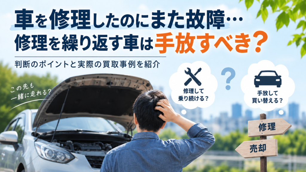 車を修理したのにまた故障…修理を繰り返す車は手放すべき？