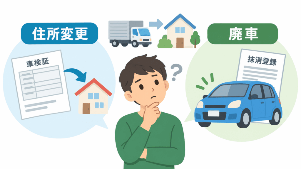引っ越し直前で車の処分が間に合わないときのイメージ